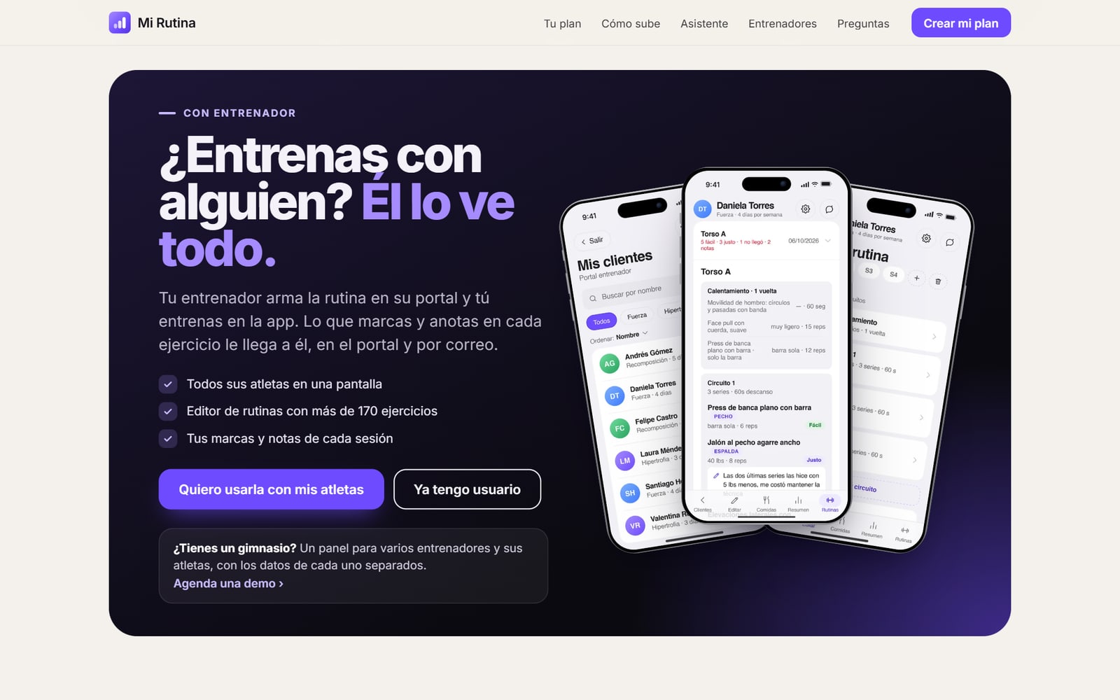 Mi Rutina, pantalla 20