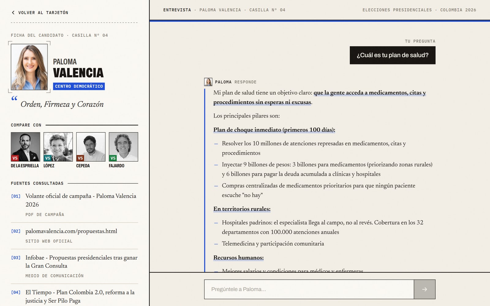 Vota Informado, screen 3