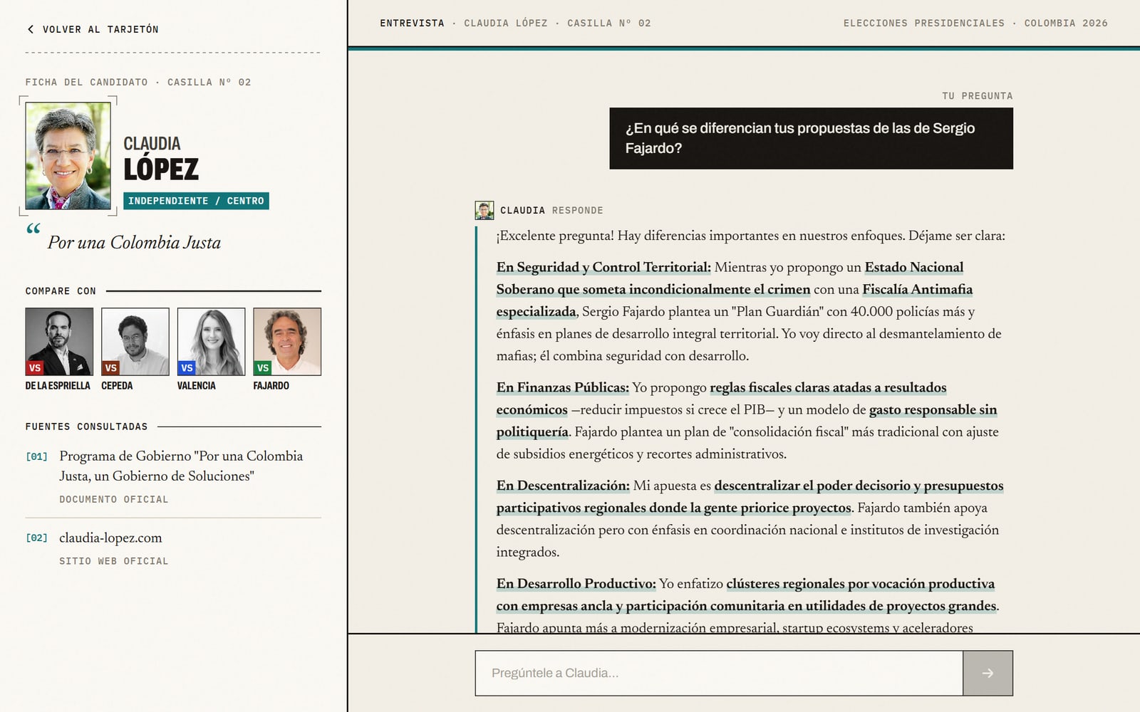 Vota Informado, screen 4