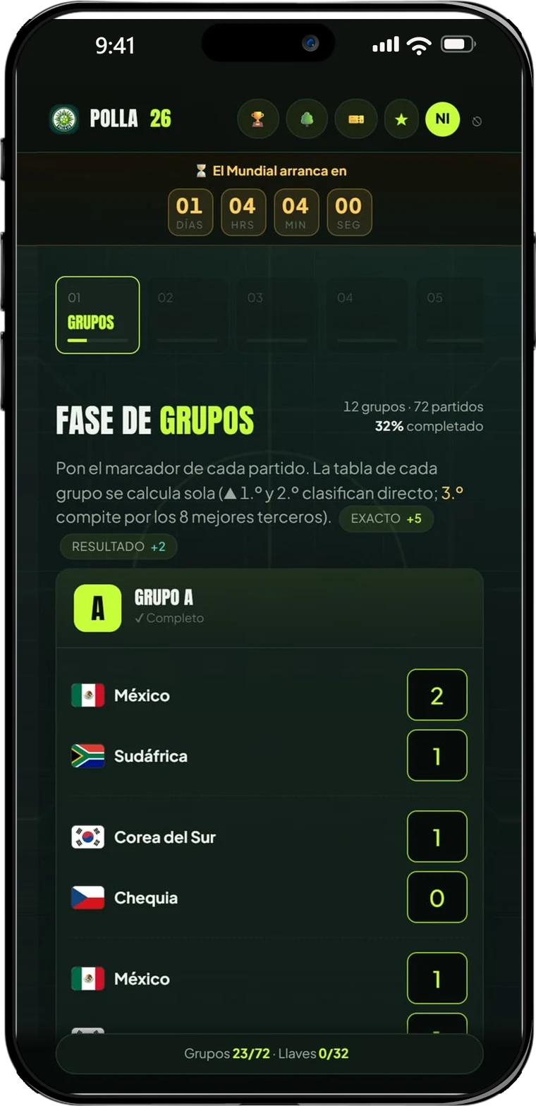 Polla Mundialista — captura de pantalla 1